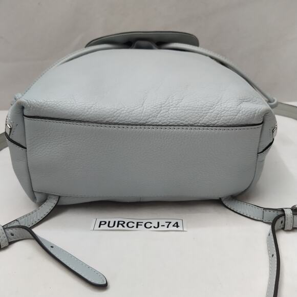 Rebecca Minkoff Sky Blue Pebbled Leather Zipper Drawstring Top Handle Backpack main image 6